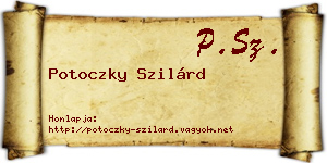Potoczky Szilárd névjegykártya